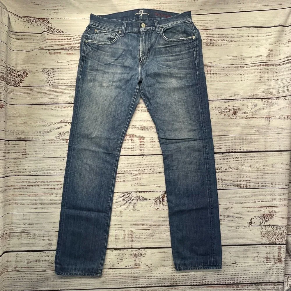 7 for all mankind The Straight in Phenomenon Men's Size 31 Blue jeans - Picture 2 of 12